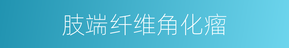肢端纤维角化瘤的同义词