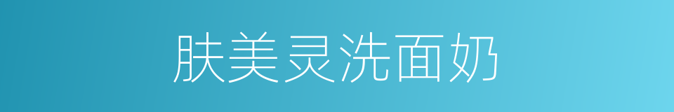 肤美灵洗面奶的同义词