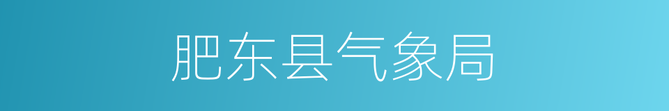 肥东县气象局的同义词