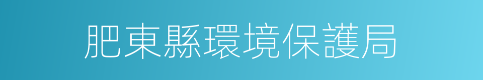 肥東縣環境保護局的同義詞
