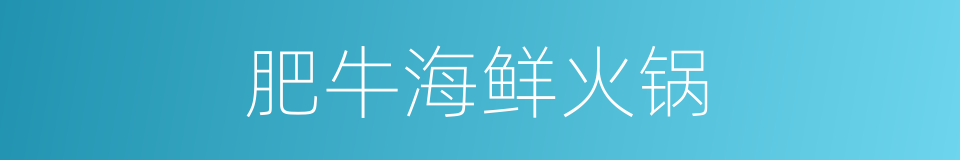 肥牛海鲜火锅的同义词
