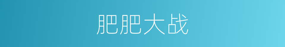肥肥大战的同义词