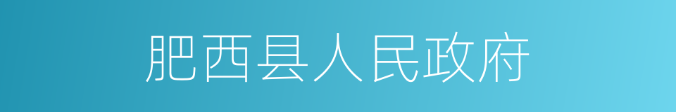 肥西县人民政府的同义词