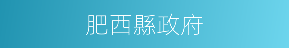 肥西縣政府的同義詞