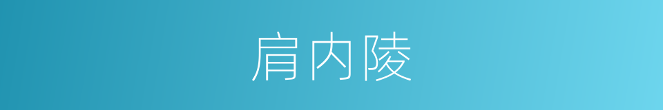 肩内陵的同义词