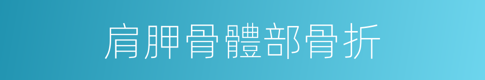 肩胛骨體部骨折的同義詞