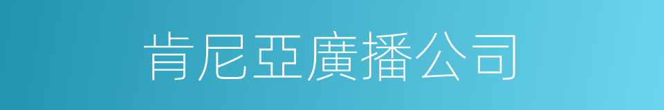 肯尼亞廣播公司的同義詞