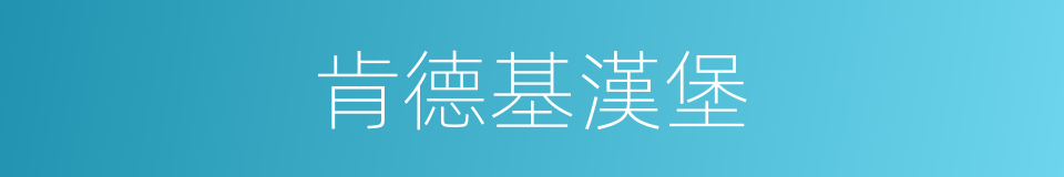 肯德基漢堡的同義詞