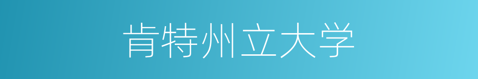肯特州立大学的同义词