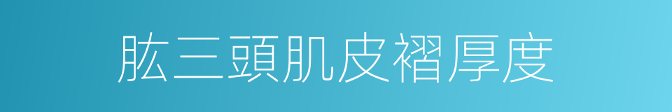 肱三頭肌皮褶厚度的同義詞