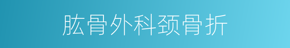 肱骨外科颈骨折的同义词