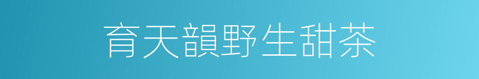 育天韻野生甜茶的同義詞