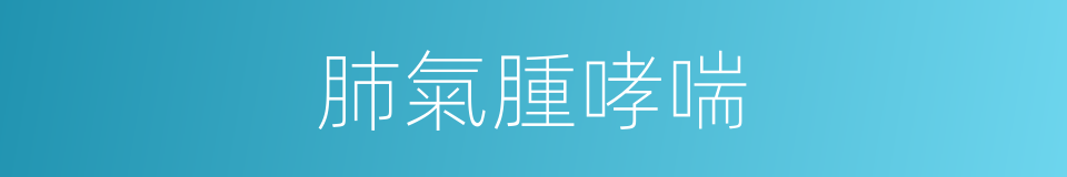 肺氣腫哮喘的同義詞