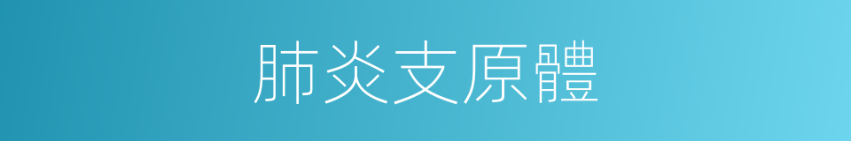 肺炎支原體的同義詞