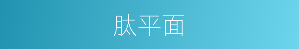 肽平面的意思