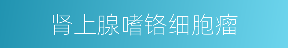 肾上腺嗜铬细胞瘤的同义词