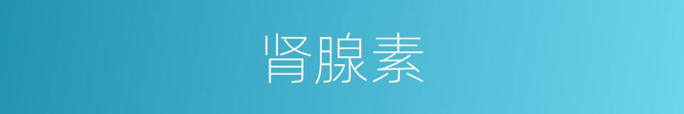肾腺素的同义词