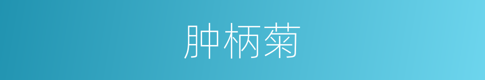 肿柄菊的同义词