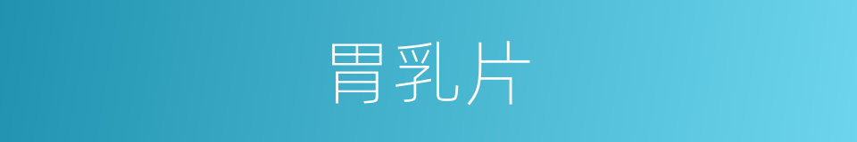 胃乳片的同义词