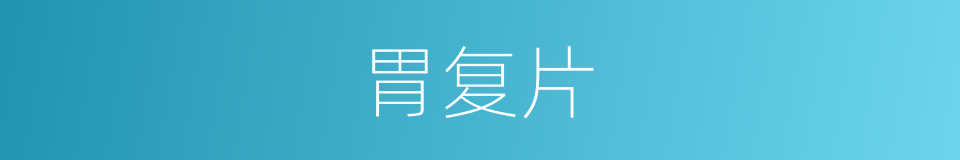 胃复片的同义词