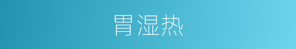 胃湿热的同义词