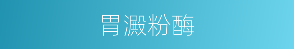 胃澱粉酶的同義詞