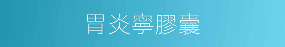 胃炎寧膠囊的同義詞