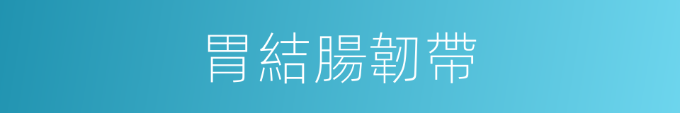 胃結腸韌帶的同義詞