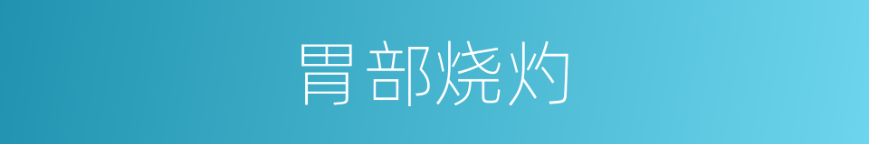 胃部烧灼的同义词