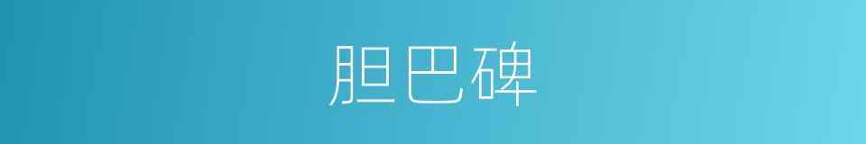 胆巴碑的同义词