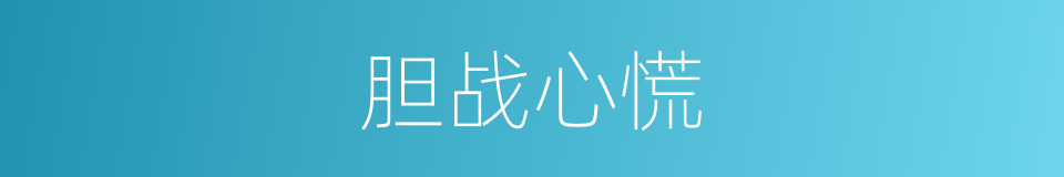 胆战心慌的意思