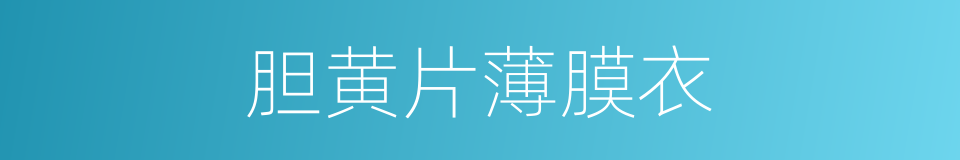 胆黄片薄膜衣的同义词