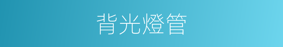 背光燈管的同義詞