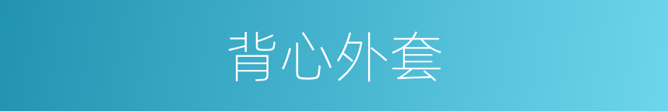 背心外套的同义词