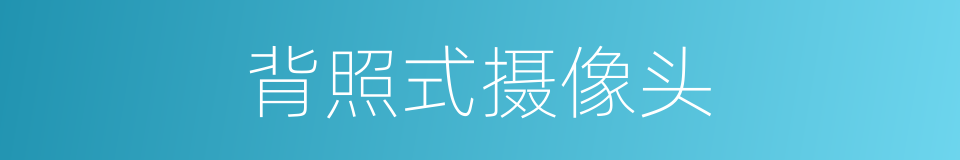 背照式摄像头的同义词