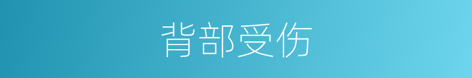 背部受伤的同义词