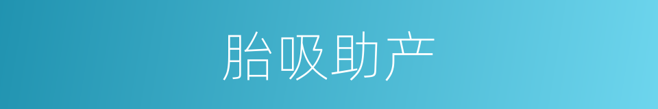 胎吸助产的同义词