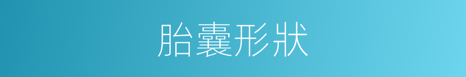 胎囊形狀的同義詞