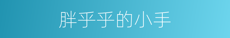 胖乎乎的小手的同义词