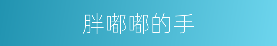 胖嘟嘟的手的同义词