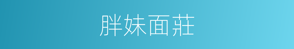 胖妹面莊的同義詞