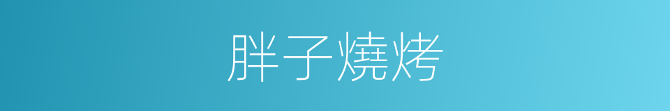 胖子燒烤的同義詞
