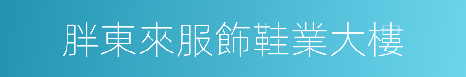 胖東來服飾鞋業大樓的同義詞