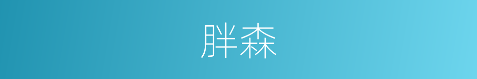 胖森的同义词