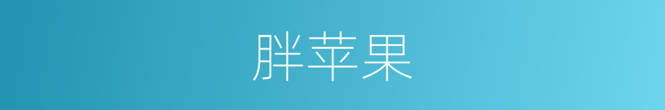胖苹果的同义词