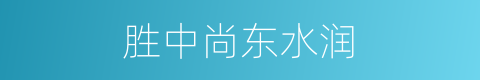 胜中尚东水润的同义词