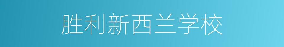 胜利新西兰学校的同义词