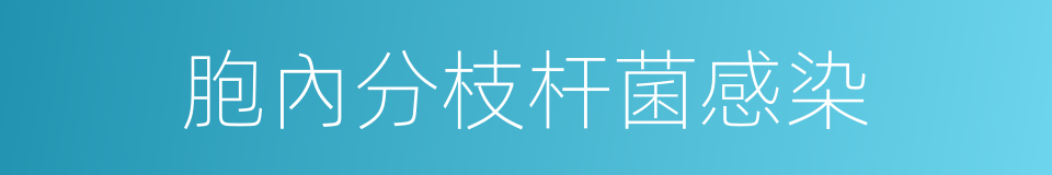 胞內分枝杆菌感染的同義詞