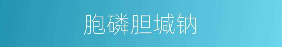 胞磷胆堿钠的同義詞