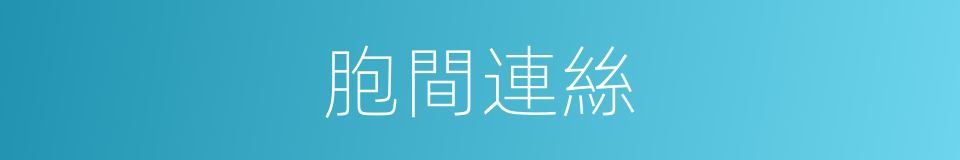 胞間連絲的同義詞